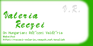 valeria reczei business card